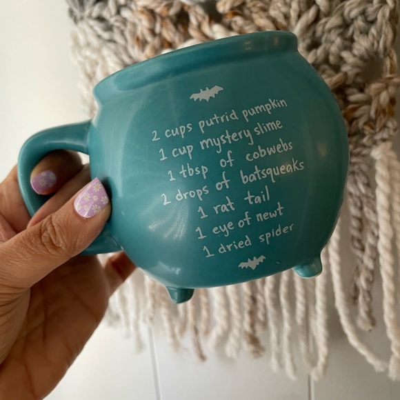 Rae Dunn Witch’s Brew Blue Cauldron Halloween Mug NEW - Picture 2 of 5